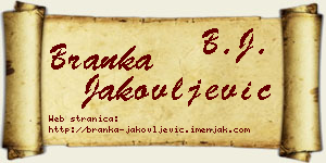 Branka Jakovljević vizit kartica